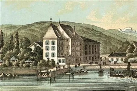 Hotel Sonne in Küsnacht im 19. Jahrhundert.